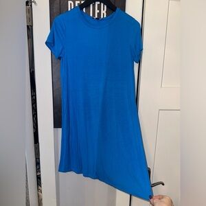 Express Bright Blue T~shirt dress small